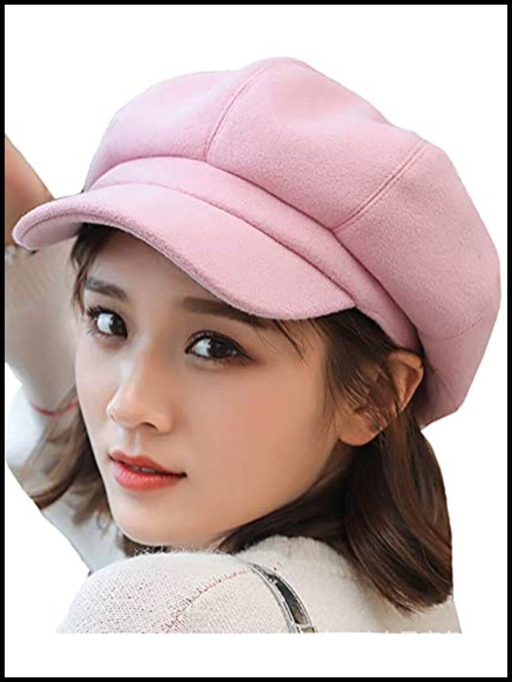 Winter Newsboy Hat Cotton Wool Blend Retro Classic Cap